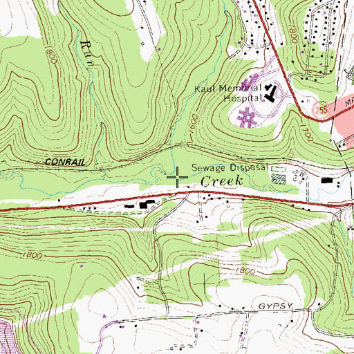 Topographic Map of Silver Run, PA