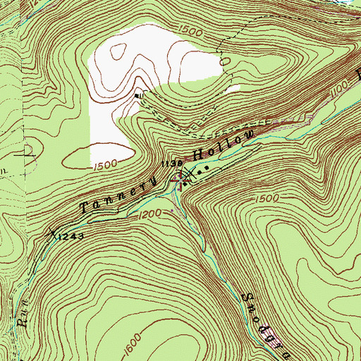 Topographic Map of Snodgrass Run, PA