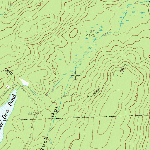 Topographic Map of Snorting Buck Hollow, PA