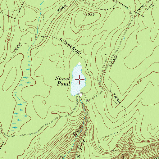 Topographic Map of Sones Pond, PA