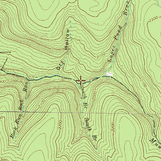 Topographic Map of South Branch Rock Run, PA