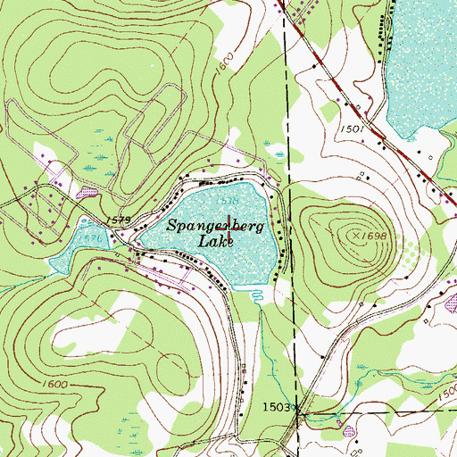 Topographic Map of Spangenberg Lake, PA