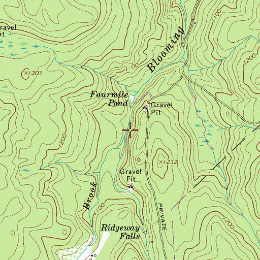 Topographic Map of Spring Brook, PA
