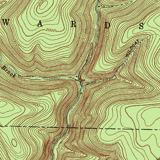 Topographic Map of Spring Brook, PA
