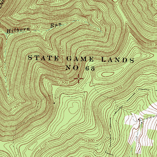 Topographic Map of State Game Lands Number 68, PA