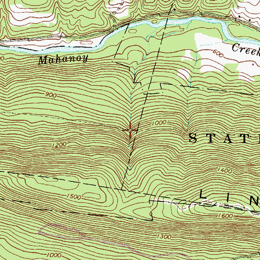 Topographic Map of State Game Lands Number 84, PA