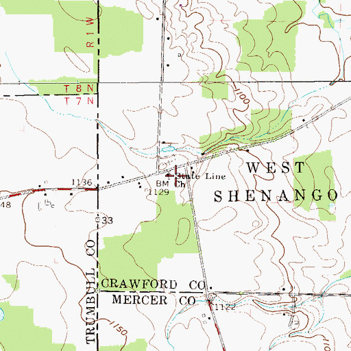 Topographic Map of State Line Church, PA