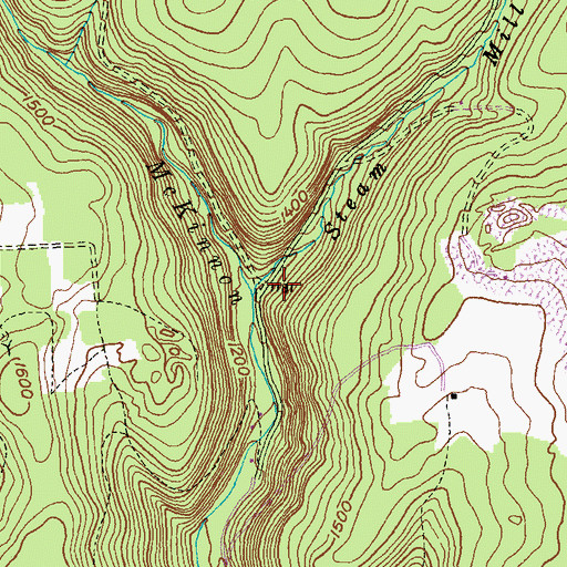 Topographic Map of Steam Mill Branch, PA