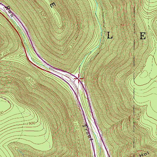 Topographic Map of Steam Valley Run, PA