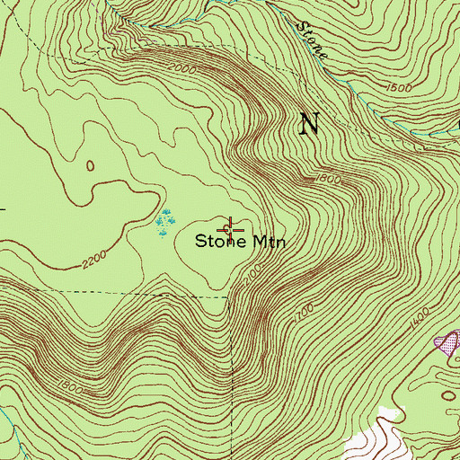 Topographic Map of Stone Mountain, PA