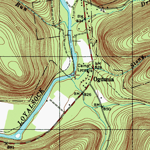 Topographic Map of Stony Run, PA