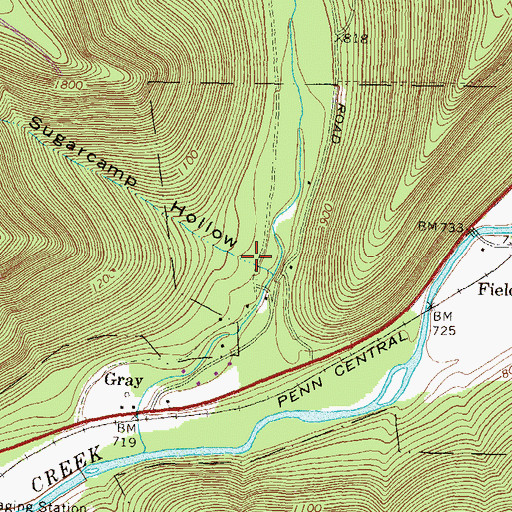 Topographic Map of Sugarcamp Hollow, PA