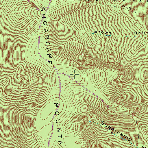 Topographic Map of Sugarcamp Mountain, PA