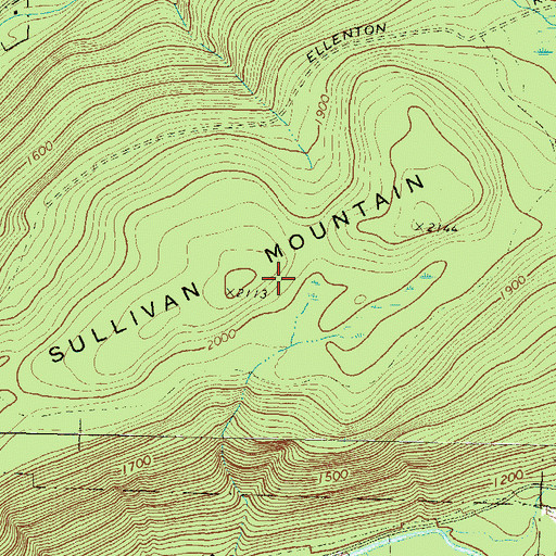 Topographic Map of Sullivan Mountain, PA