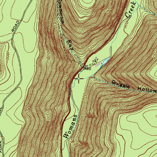 Topographic Map of Summerson Run, PA