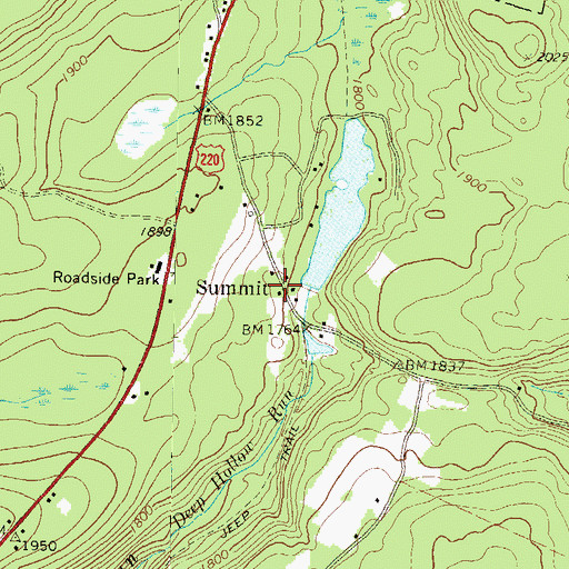 Topographic Map of Summit, PA