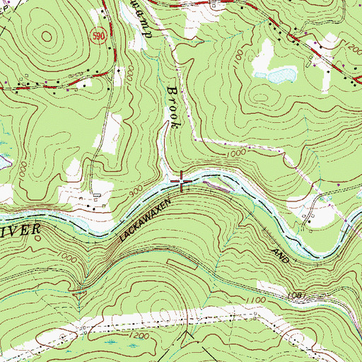 Topographic Map of Swamp Brook, PA