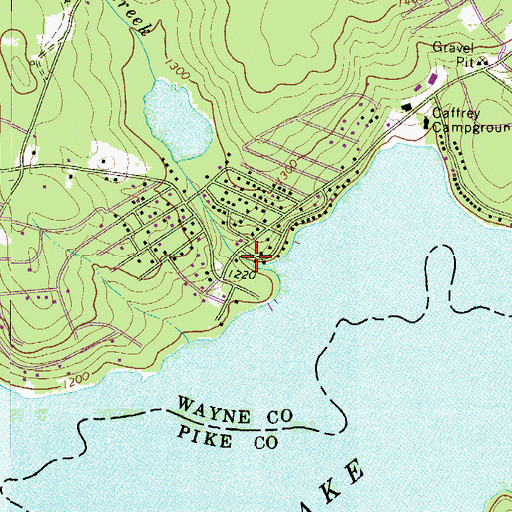 Topographic Map of Swan Creek, PA