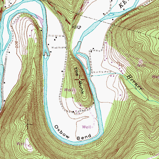 Topographic Map of The Bunk, PA