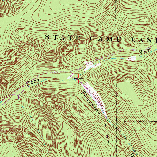 Topographic Map of Thurston Draft, PA