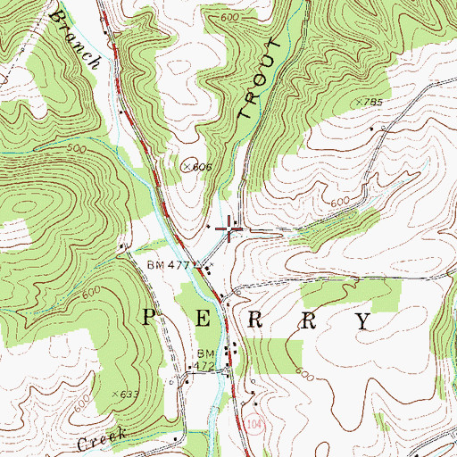 Topographic Map of Trout Valley, PA
