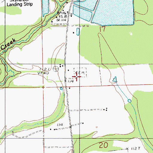 Topographic Map of Henry Cemetery, AL