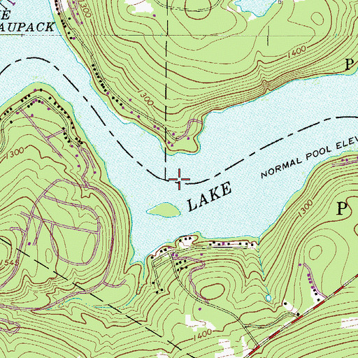 Topographic Map of Wallenpaupack Creek, PA