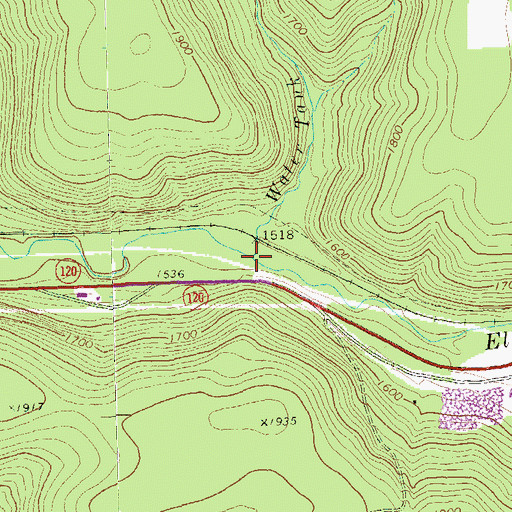 Topographic Map of Water Tank Run, PA