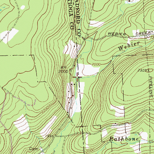 Topographic Map of Webier Creek, PA