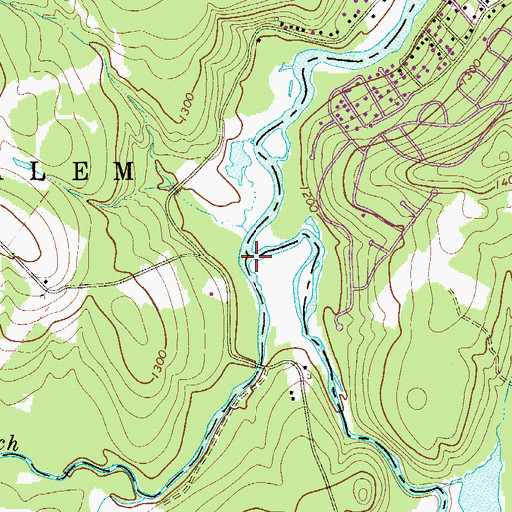 Topographic Map of West Branch Wallenpaupack Creek, PA