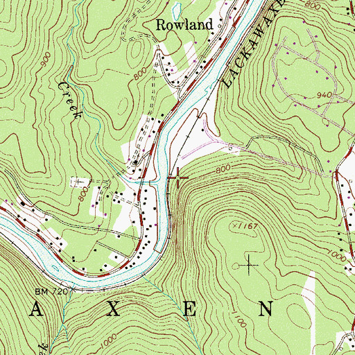 Topographic Map of West Falls Creek, PA