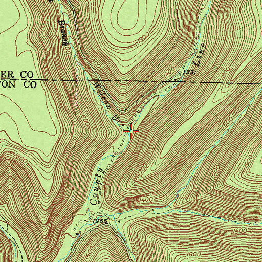 Topographic Map of Wilcox Branch, PA