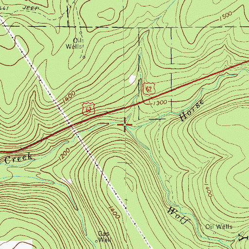 Topographic Map of Wolf Branch, PA