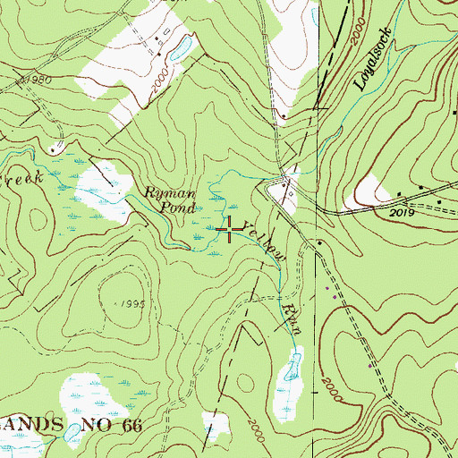 Topographic Map of Yellow Run, PA