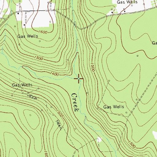 Topographic Map of Bearpen Run, PA
