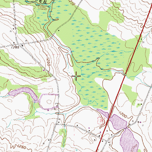 Topographic Map of Black Run, PA