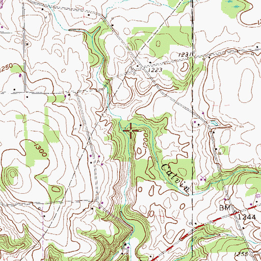 Topographic Map of Calvin Clark Run, PA