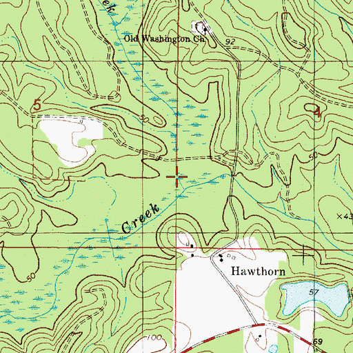 Topographic Map of Henson Creek, AL