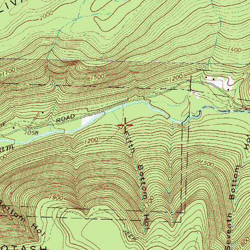 Topographic Map of Fifth Bottom Hollow, PA