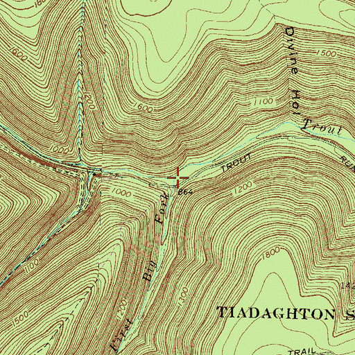 Topographic Map of First Big Fork, PA