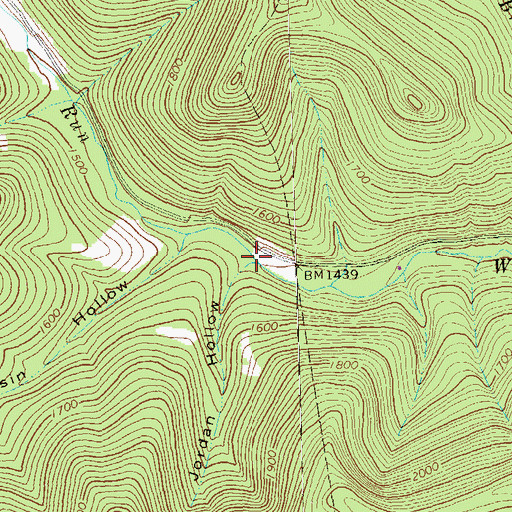 Topographic Map of Jordan Hollow, PA