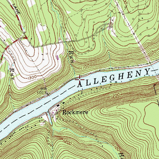 Topographic Map of Lamb Run, PA