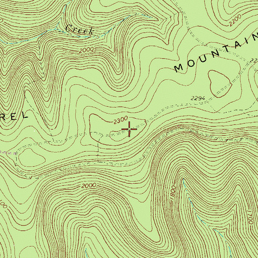 Topographic Map of Laurel Mountain, PA