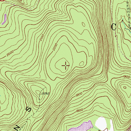 Topographic Map of Moosic Mountains, PA
