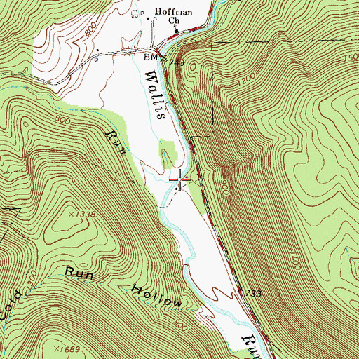 Topographic Map of Murray Run, PA