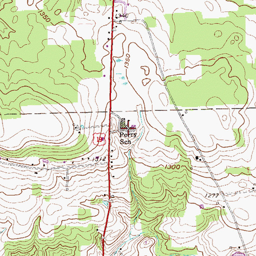 Topographic Map of Perry School, PA