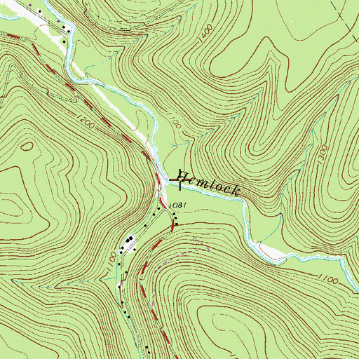 Topographic Map of Porcupine Creek, PA