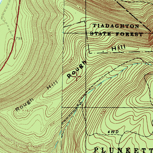 Topographic Map of Rough Hill, PA