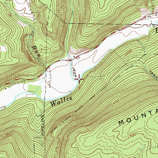 Topographic Map of Salt Run, PA
