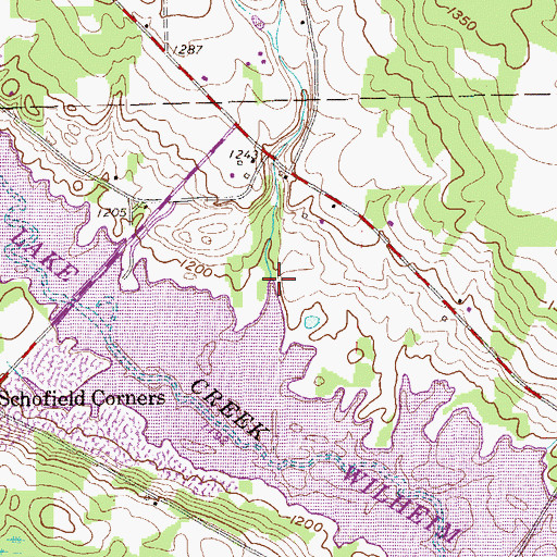 Topographic Map of Schofield Run, PA